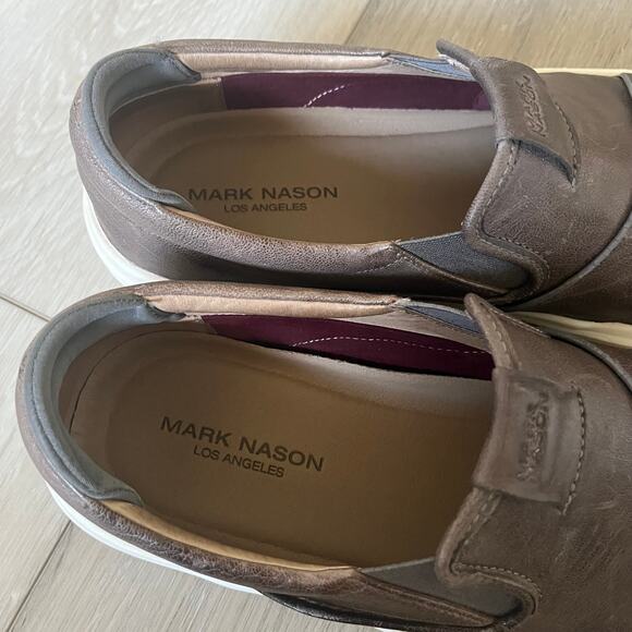 Mark Nason Los Angeles Men's 12 Leather Slip On Sneaker Loafer High Quality - Picture 4 of 9